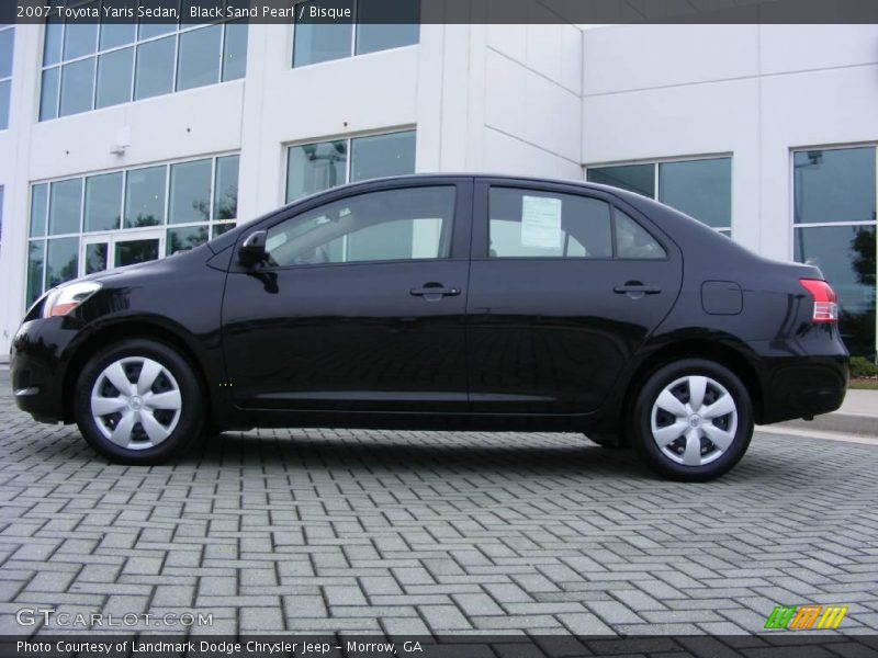 Black Sand Pearl / Bisque 2007 Toyota Yaris Sedan