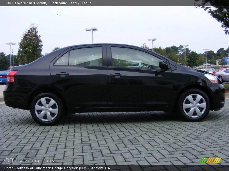 Black Sand Pearl / Bisque 2007 Toyota Yaris Sedan
