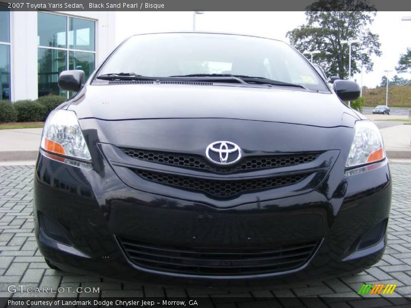 Black Sand Pearl / Bisque 2007 Toyota Yaris Sedan