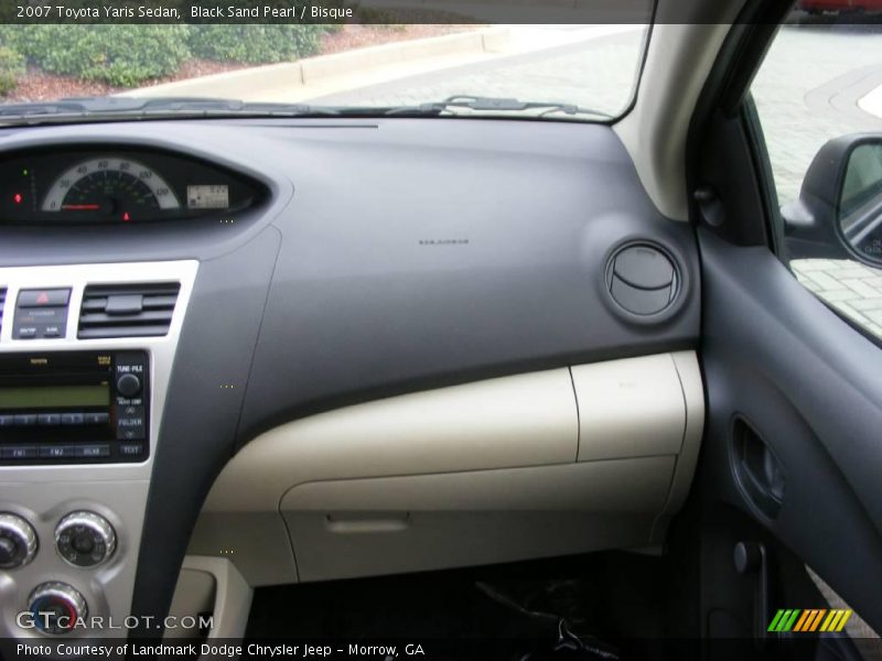 Black Sand Pearl / Bisque 2007 Toyota Yaris Sedan