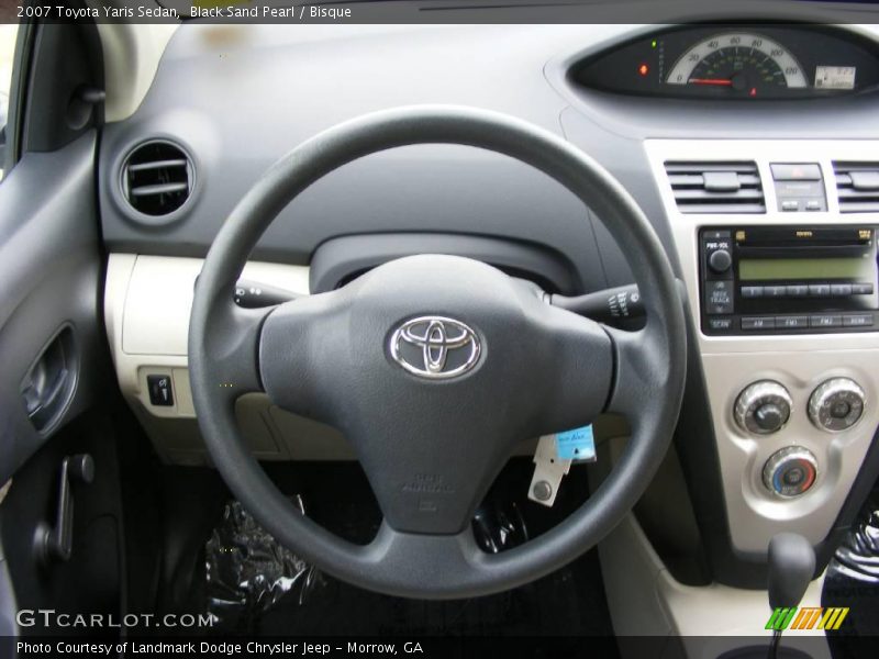 Black Sand Pearl / Bisque 2007 Toyota Yaris Sedan