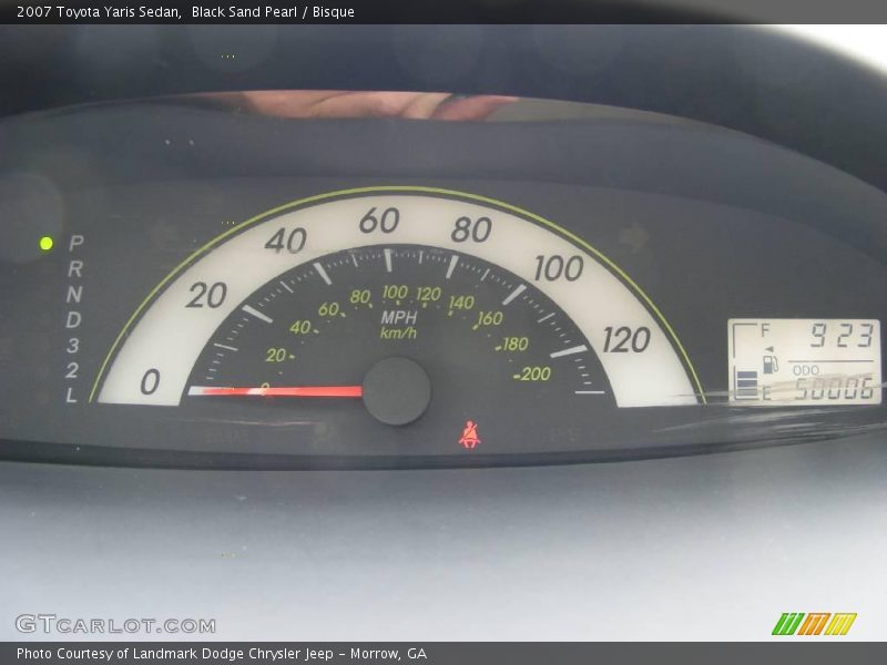 Black Sand Pearl / Bisque 2007 Toyota Yaris Sedan