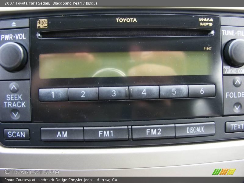Black Sand Pearl / Bisque 2007 Toyota Yaris Sedan