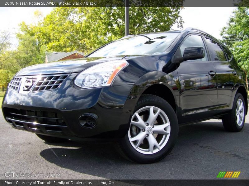 Wicked Black / Black 2008 Nissan Rogue SL AWD