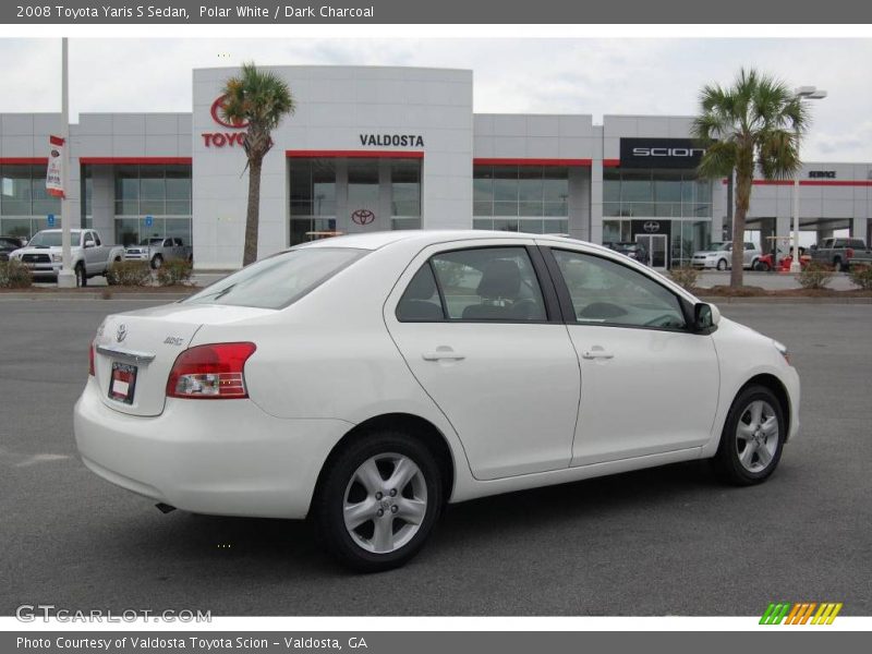 Polar White / Dark Charcoal 2008 Toyota Yaris S Sedan