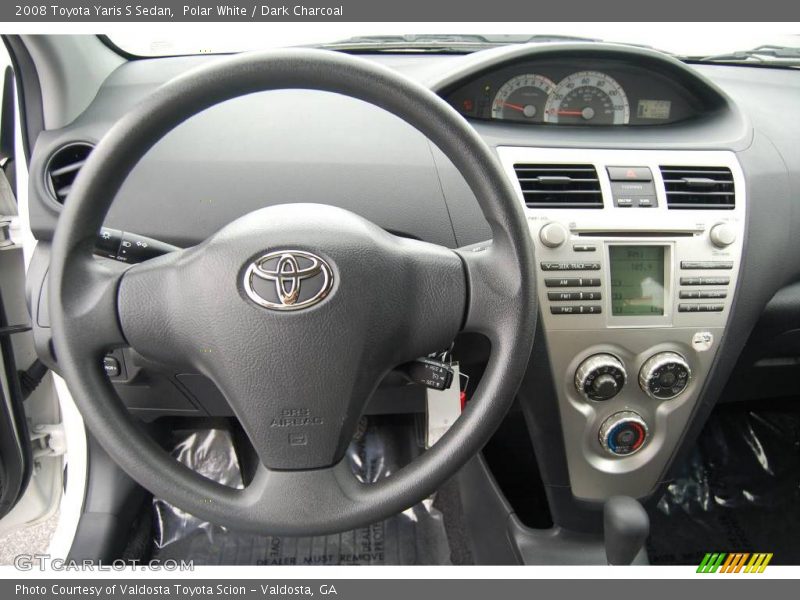 Polar White / Dark Charcoal 2008 Toyota Yaris S Sedan