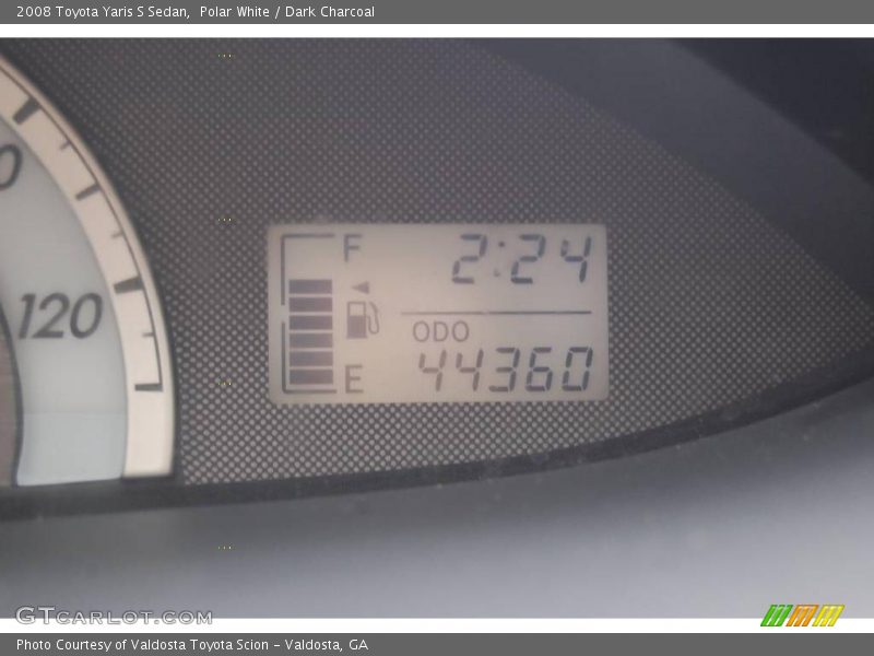 Polar White / Dark Charcoal 2008 Toyota Yaris S Sedan