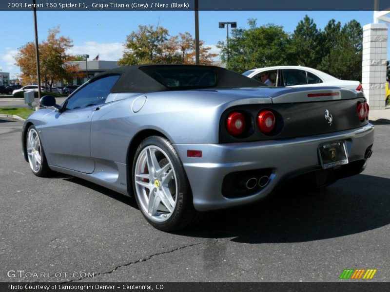 Grigio Titanio (Grey) / Nero (Black) 2003 Ferrari 360 Spider F1