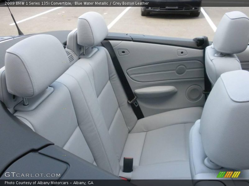 Blue Water Metallic / Grey Boston Leather 2009 BMW 1 Series 135i Convertible
