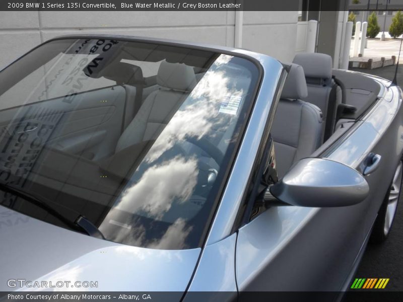 Blue Water Metallic / Grey Boston Leather 2009 BMW 1 Series 135i Convertible