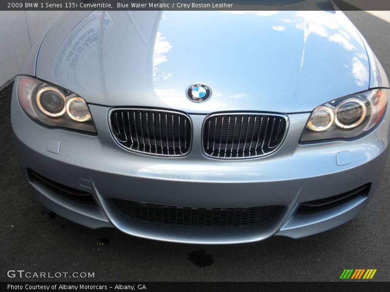 Blue Water Metallic / Grey Boston Leather 2009 BMW 1 Series 135i Convertible