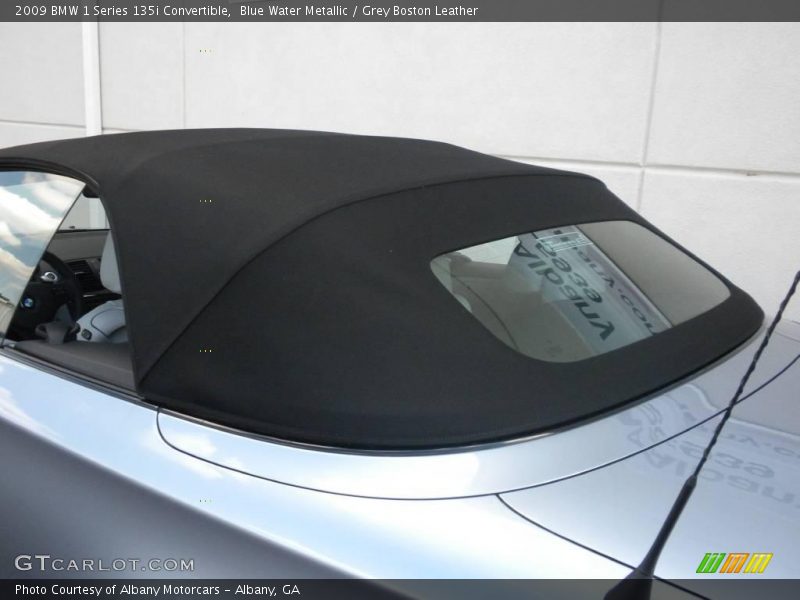 Blue Water Metallic / Grey Boston Leather 2009 BMW 1 Series 135i Convertible