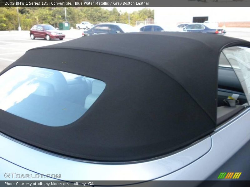 Blue Water Metallic / Grey Boston Leather 2009 BMW 1 Series 135i Convertible