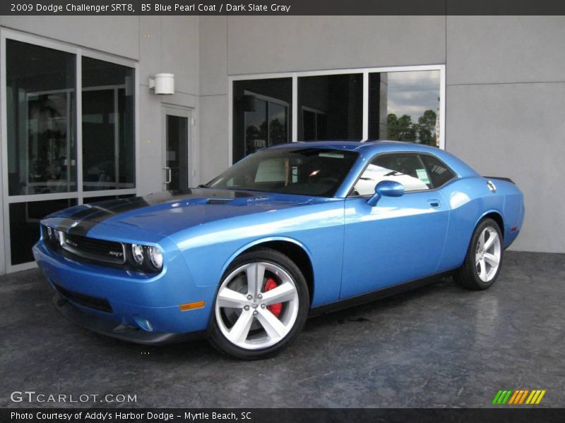 B5 Blue Pearl Coat / Dark Slate Gray 2009 Dodge Challenger SRT8