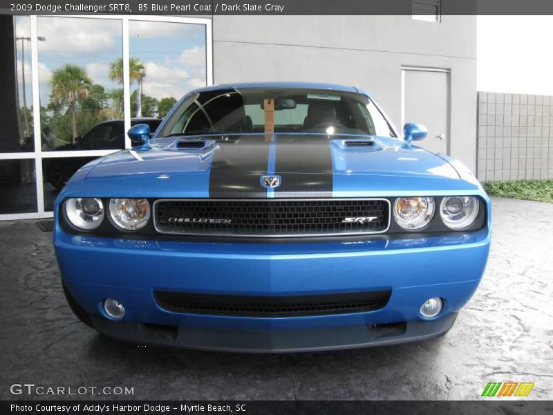 B5 Blue Pearl Coat / Dark Slate Gray 2009 Dodge Challenger SRT8