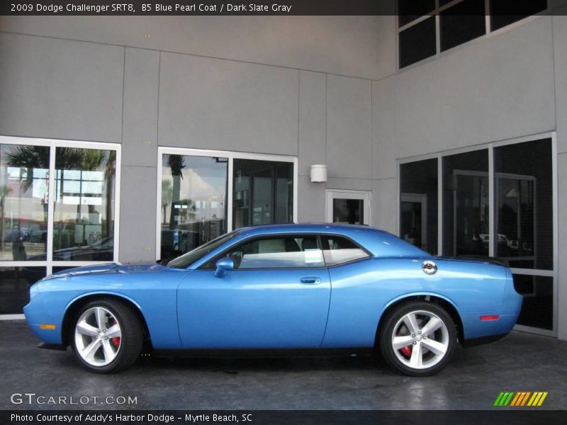 B5 Blue Pearl Coat / Dark Slate Gray 2009 Dodge Challenger SRT8