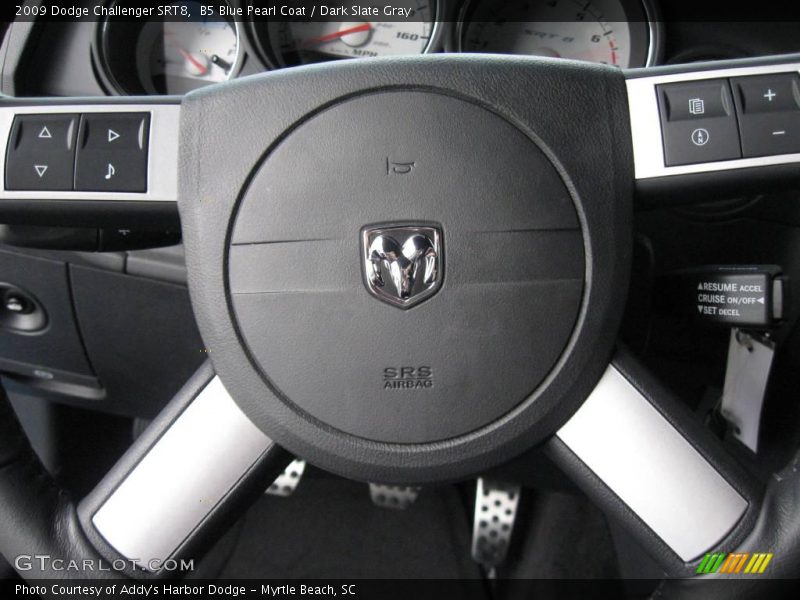 B5 Blue Pearl Coat / Dark Slate Gray 2009 Dodge Challenger SRT8