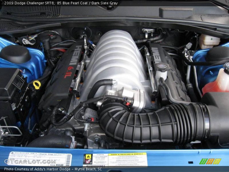 B5 Blue Pearl Coat / Dark Slate Gray 2009 Dodge Challenger SRT8