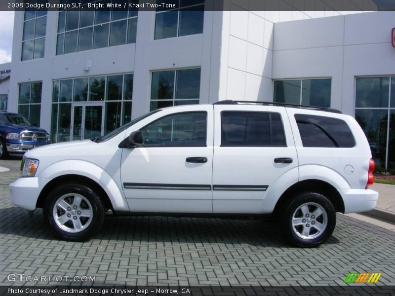 Bright White / Khaki Two-Tone 2008 Dodge Durango SLT