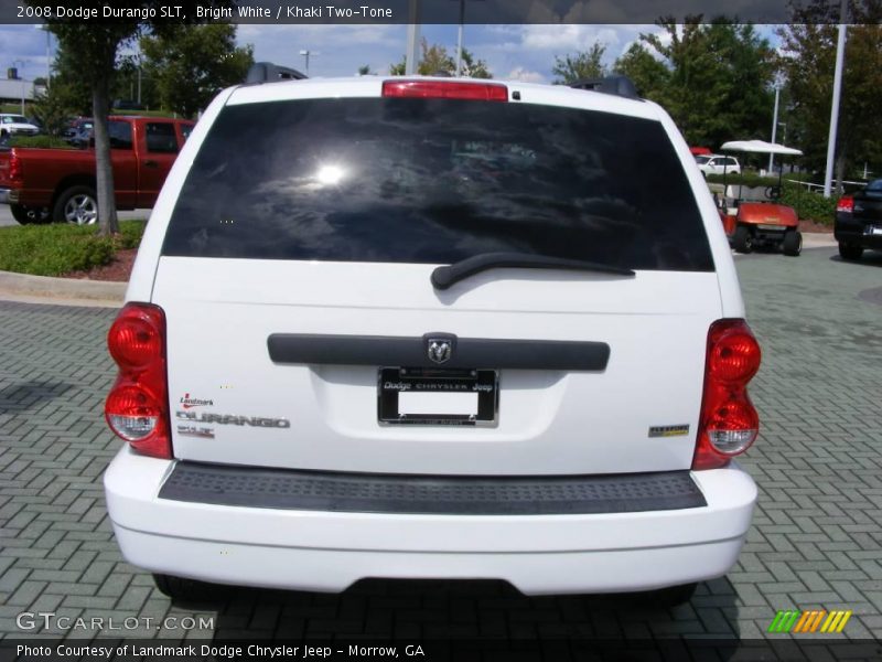 Bright White / Khaki Two-Tone 2008 Dodge Durango SLT
