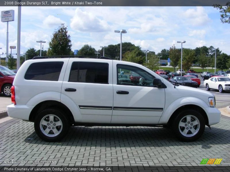 Bright White / Khaki Two-Tone 2008 Dodge Durango SLT
