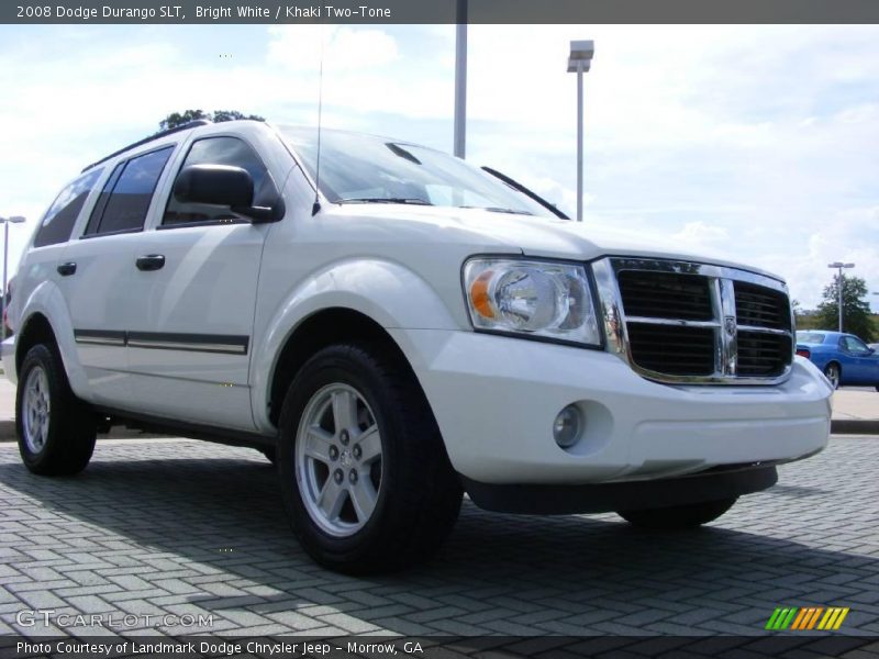 Bright White / Khaki Two-Tone 2008 Dodge Durango SLT