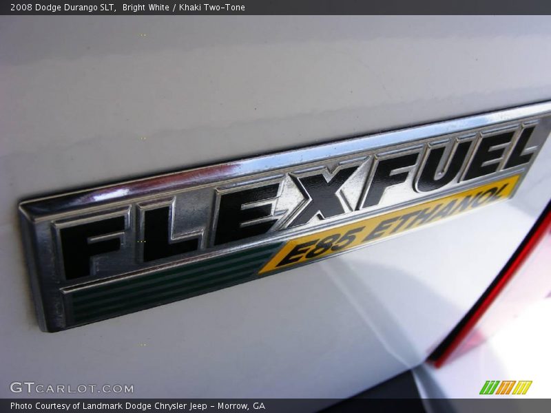 Bright White / Khaki Two-Tone 2008 Dodge Durango SLT