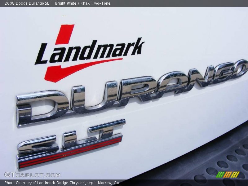 Bright White / Khaki Two-Tone 2008 Dodge Durango SLT