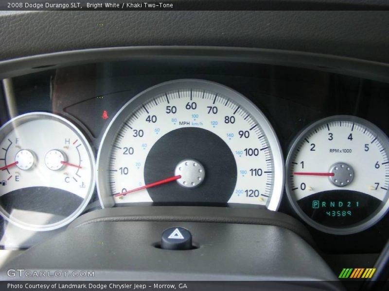 Bright White / Khaki Two-Tone 2008 Dodge Durango SLT