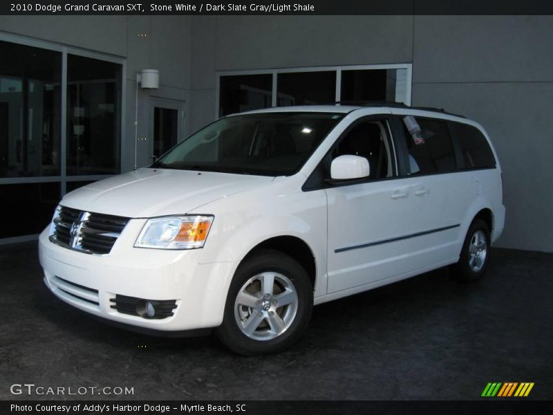 Stone White / Dark Slate Gray/Light Shale 2010 Dodge Grand Caravan SXT