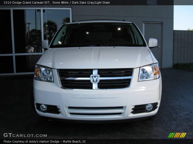 Stone White / Dark Slate Gray/Light Shale 2010 Dodge Grand Caravan SXT