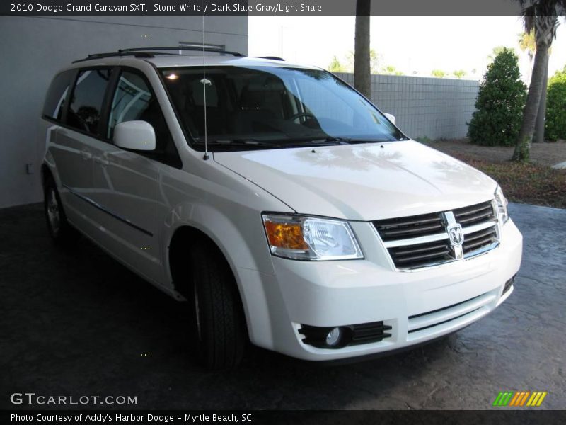 Stone White / Dark Slate Gray/Light Shale 2010 Dodge Grand Caravan SXT