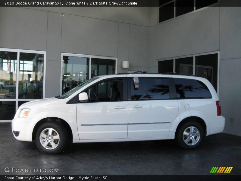 Stone White / Dark Slate Gray/Light Shale 2010 Dodge Grand Caravan SXT