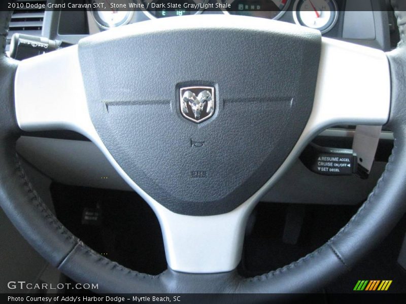 Stone White / Dark Slate Gray/Light Shale 2010 Dodge Grand Caravan SXT