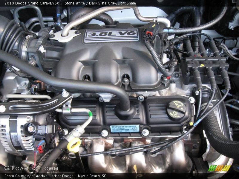 Stone White / Dark Slate Gray/Light Shale 2010 Dodge Grand Caravan SXT