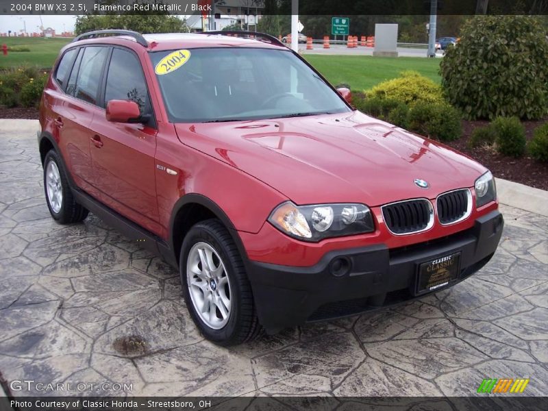 Flamenco Red Metallic / Black 2004 BMW X3 2.5i