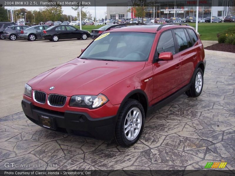 Flamenco Red Metallic / Black 2004 BMW X3 2.5i