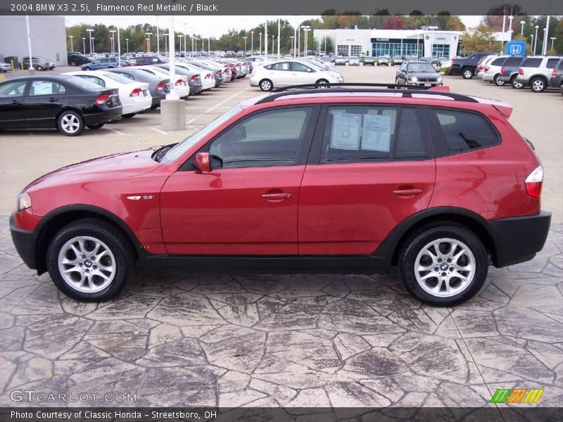 Flamenco Red Metallic / Black 2004 BMW X3 2.5i