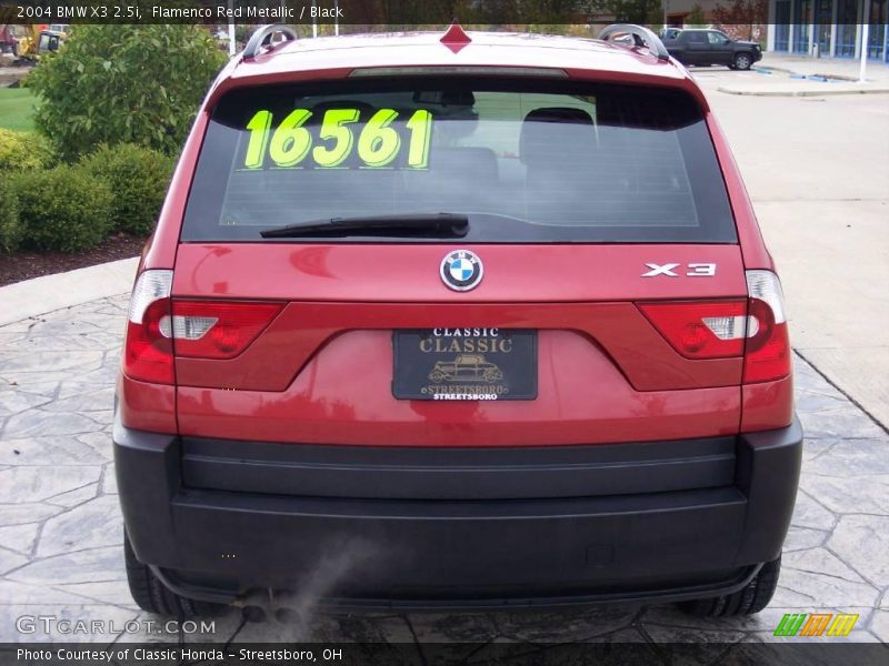 Flamenco Red Metallic / Black 2004 BMW X3 2.5i