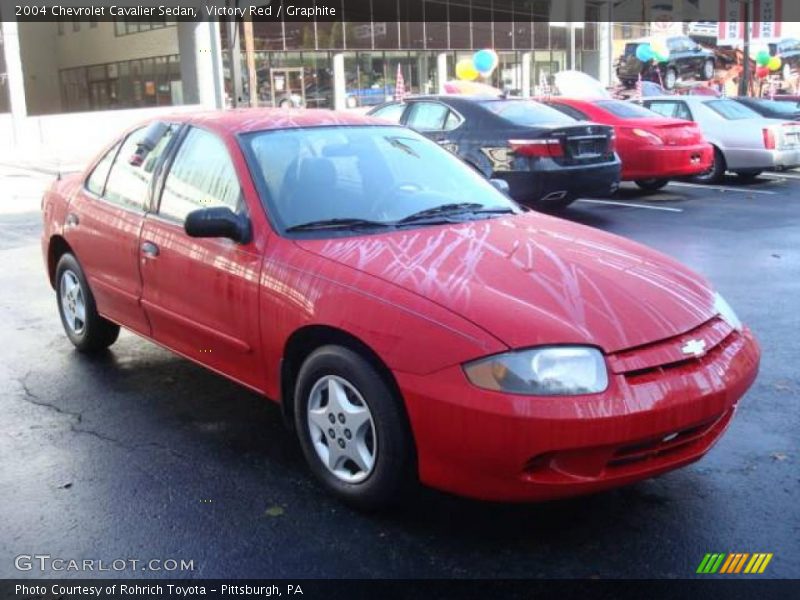 Victory Red / Graphite 2004 Chevrolet Cavalier Sedan