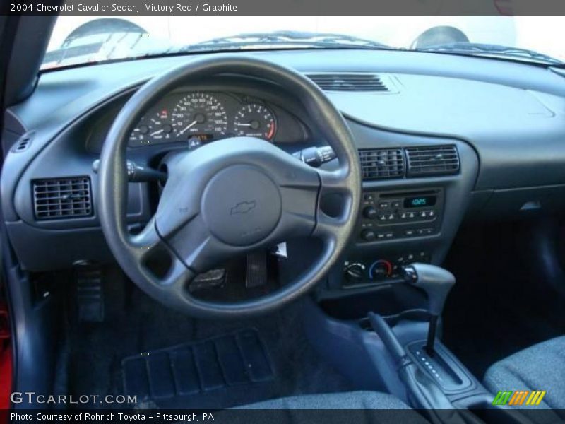 Victory Red / Graphite 2004 Chevrolet Cavalier Sedan