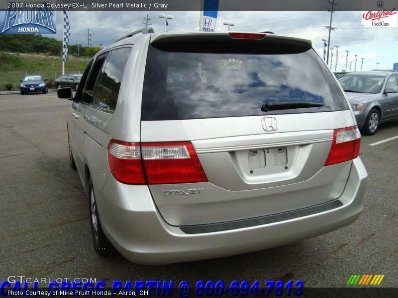 Silver Pearl Metallic / Gray 2007 Honda Odyssey EX-L