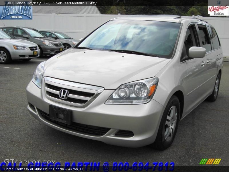 Silver Pearl Metallic / Gray 2007 Honda Odyssey EX-L