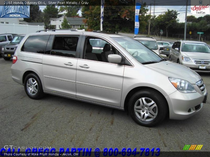 Silver Pearl Metallic / Gray 2007 Honda Odyssey EX-L