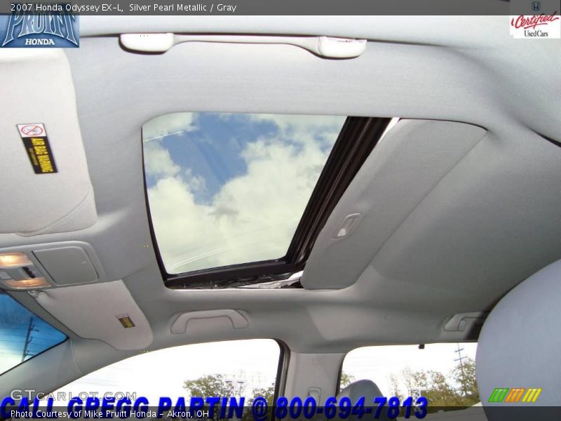 Silver Pearl Metallic / Gray 2007 Honda Odyssey EX-L