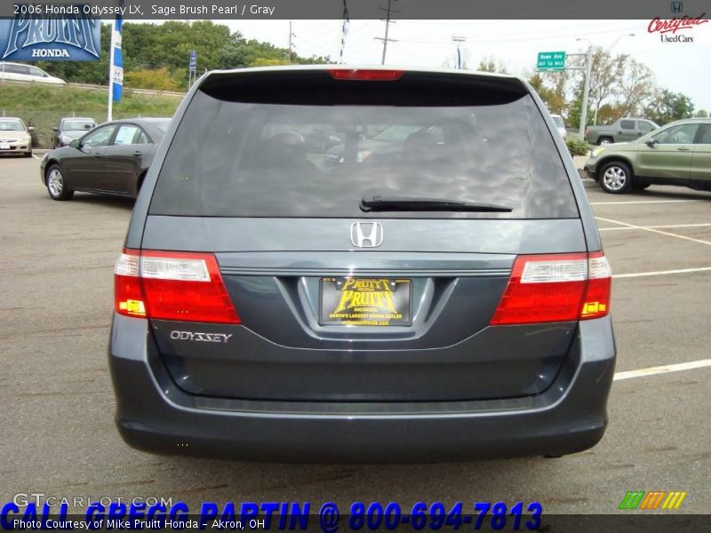 Sage Brush Pearl / Gray 2006 Honda Odyssey LX