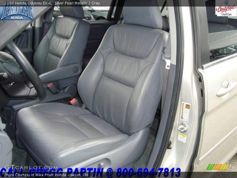Silver Pearl Metallic / Gray 2007 Honda Odyssey EX-L