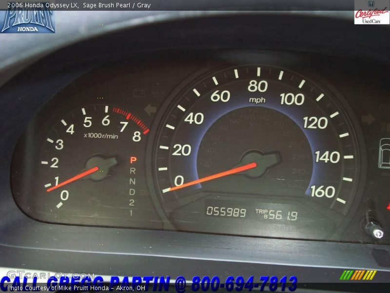 Sage Brush Pearl / Gray 2006 Honda Odyssey LX