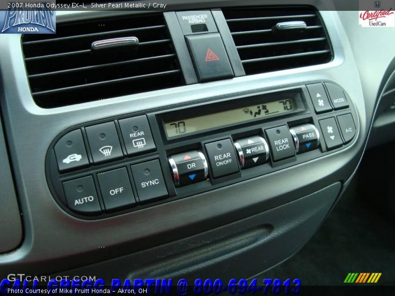 Silver Pearl Metallic / Gray 2007 Honda Odyssey EX-L