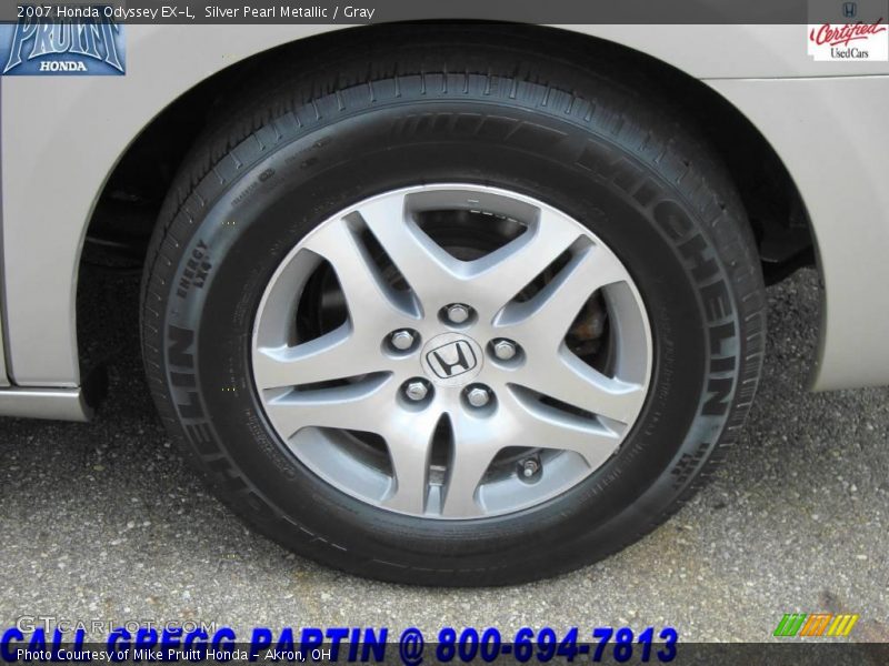 Silver Pearl Metallic / Gray 2007 Honda Odyssey EX-L